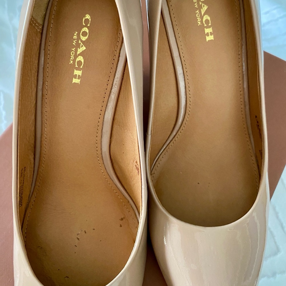 COACH Rileigh Patent Wedge Pumps - Picture 4 of 7